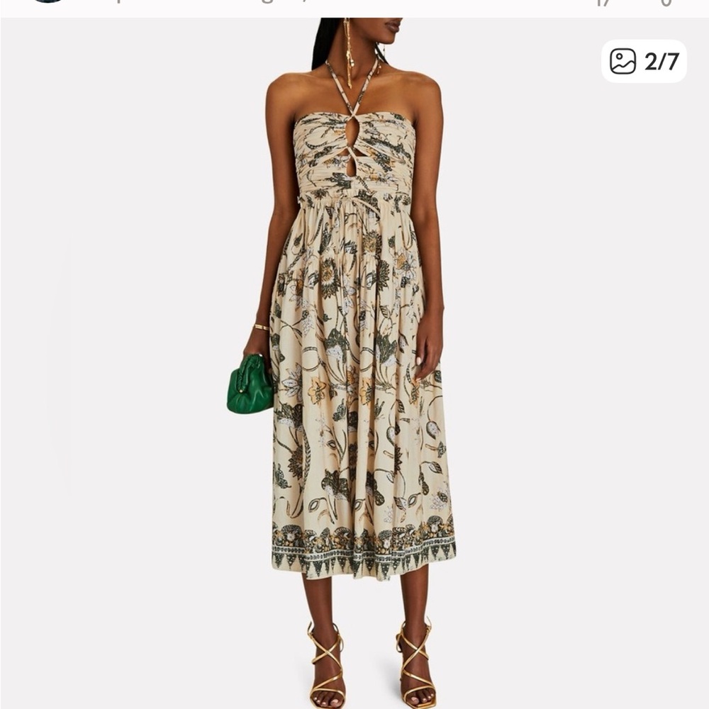 Ulla Johnson Ella midi dress in Lemonbalm